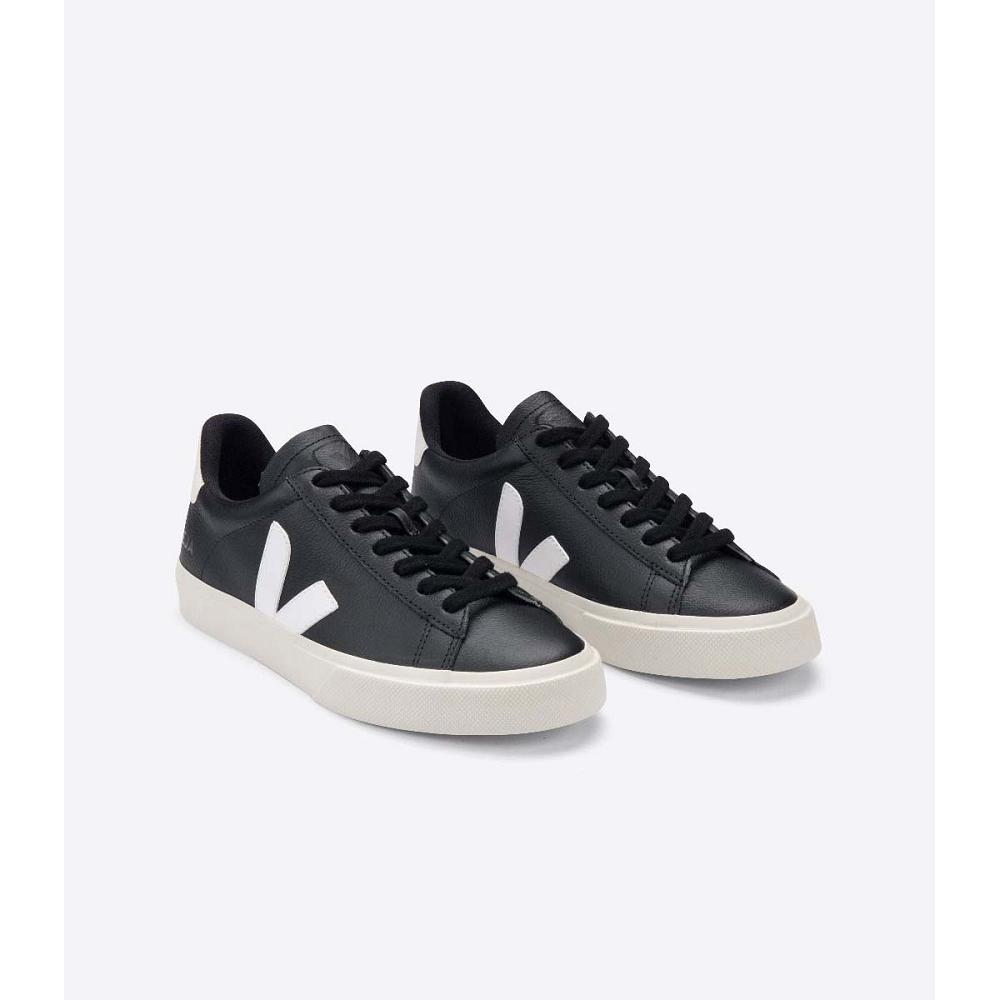 Veja CAMPO CHROMEFREE Low Tops Sneakers Dames Black/White | NL 595HAP